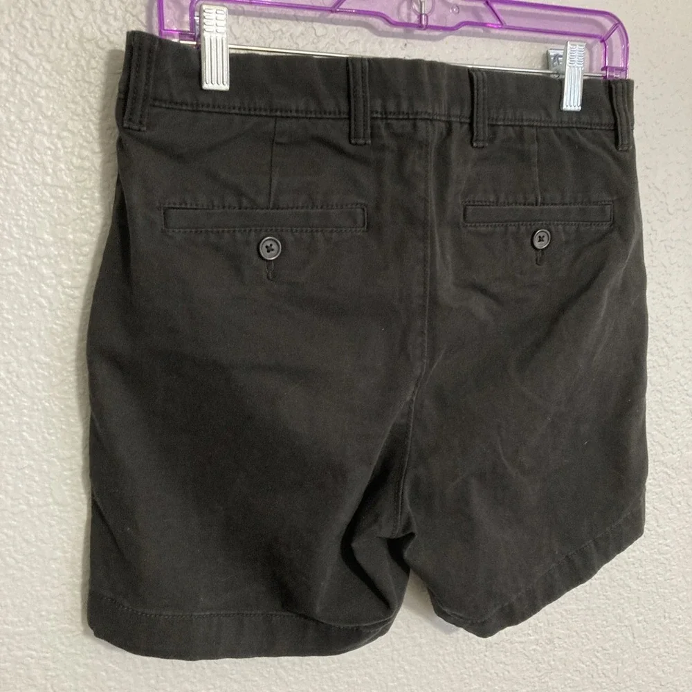 Roundtree & Yorke Men's Black Flat Front Chino Shorts‎ w/Stretch - SZ 30